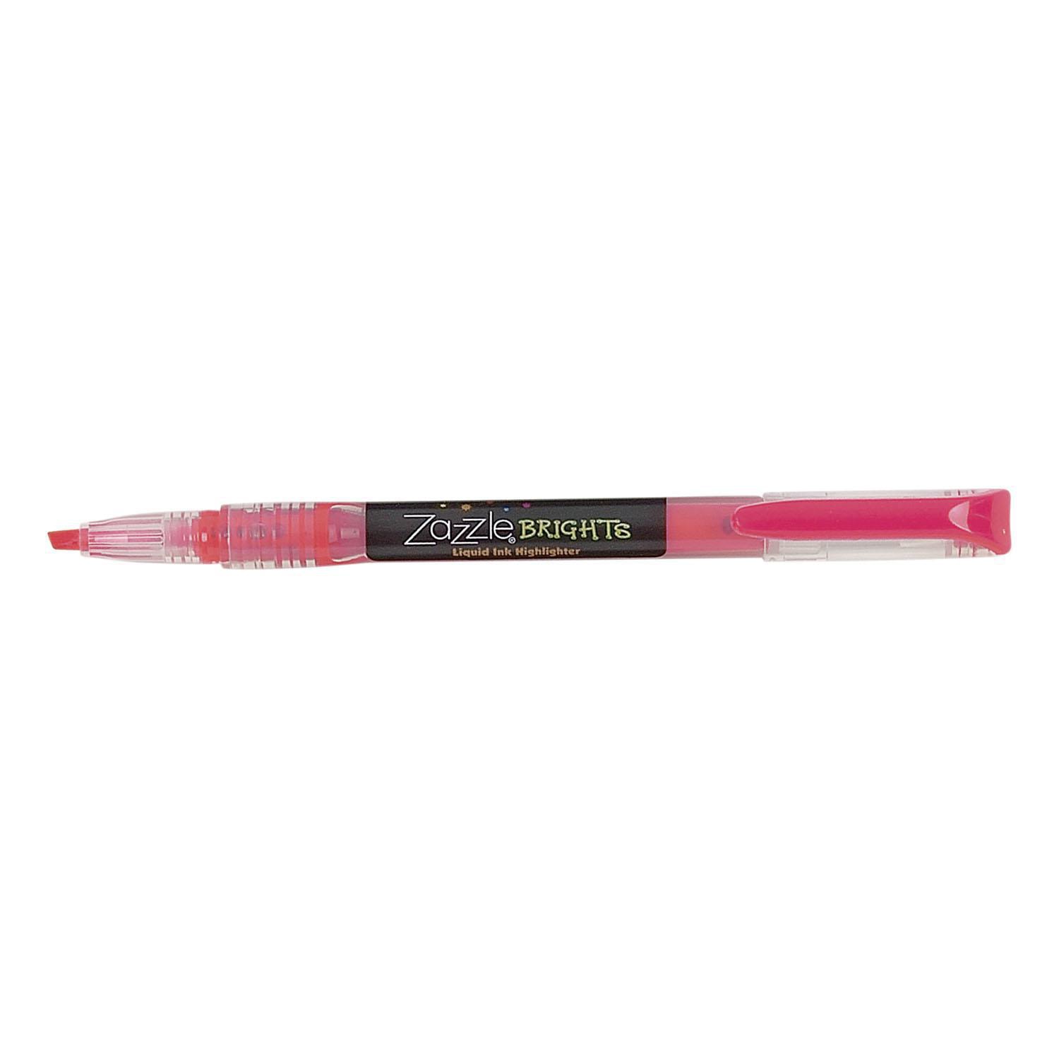 Zebra Zazzle Brights Liquid Ink Highlighters, Red, Chisel Tip, Box of