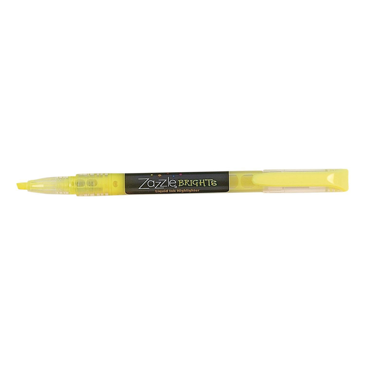 Zebra Zazzle Brights Liquid Ink Highlighters, Yellow, Chisel Tip, Box of 12 Grand & Toy