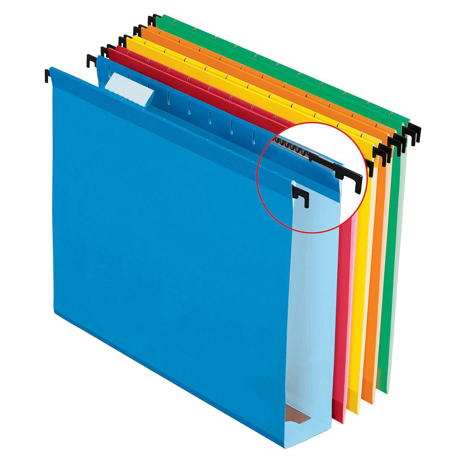 Pendaflex SureHook LetterSize Hanging File Folders, Assorted Colours