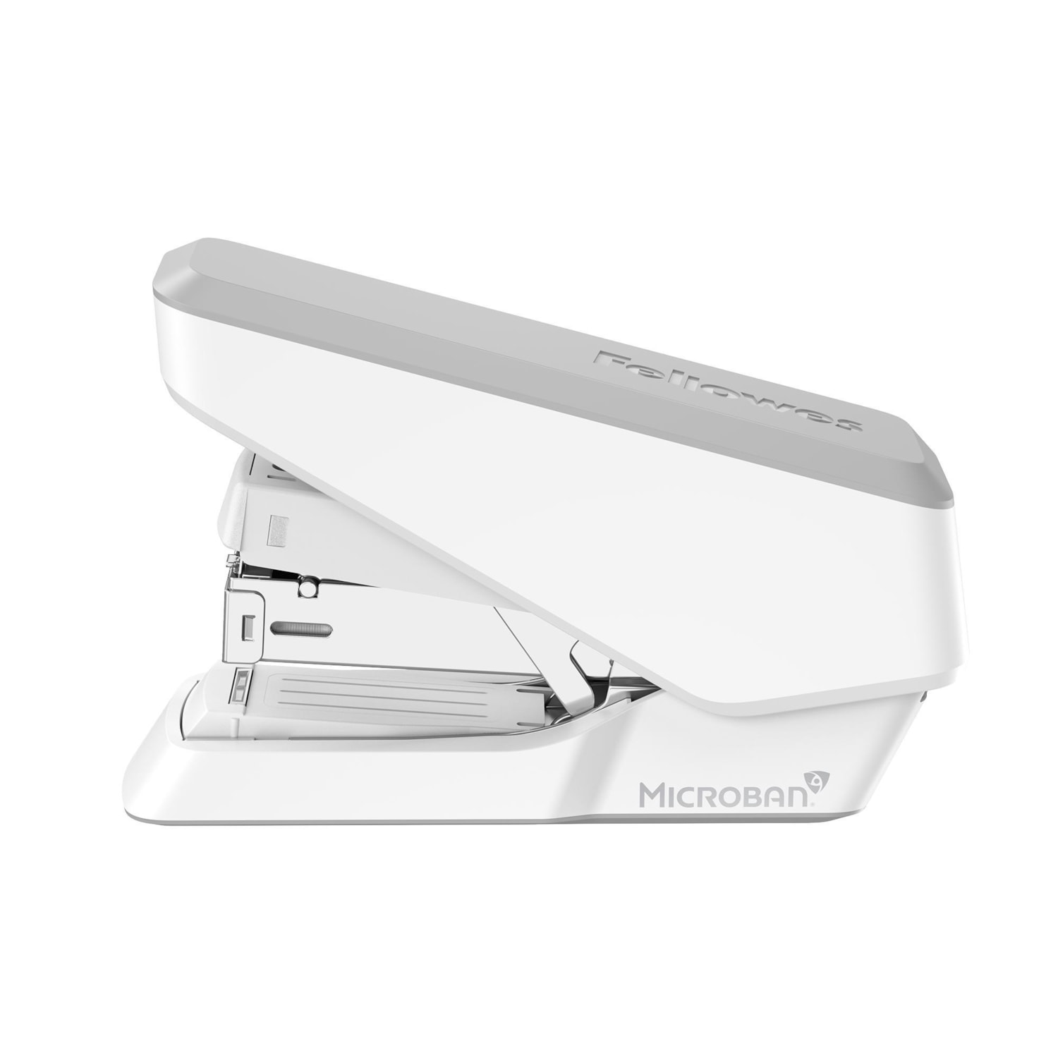 Fellowes LX860 EasyPress HalfStrip One Touch Desk Stapler, White, 40