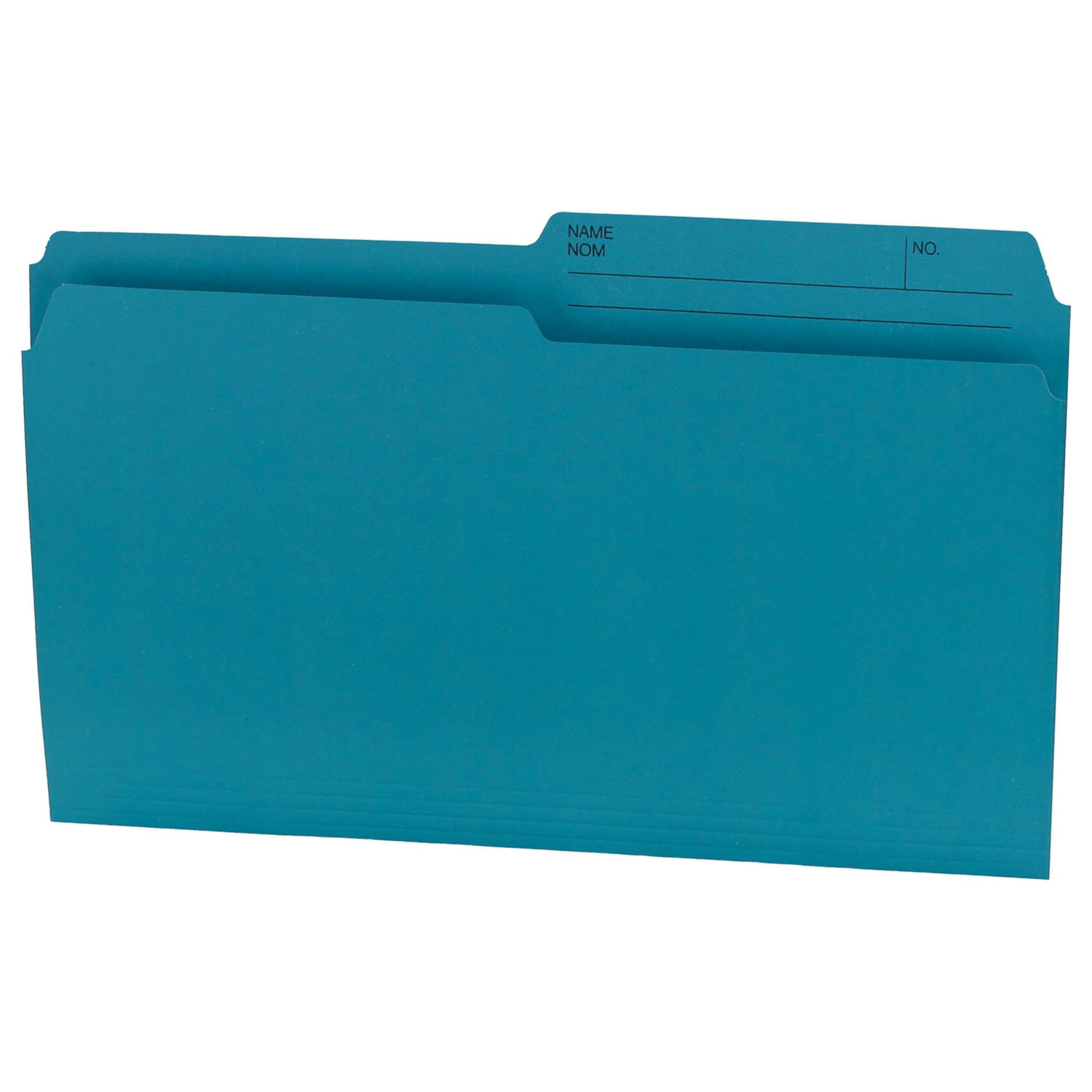 Hilroy LegalSize File Folders, Teal, Box of 100 Grand & Toy