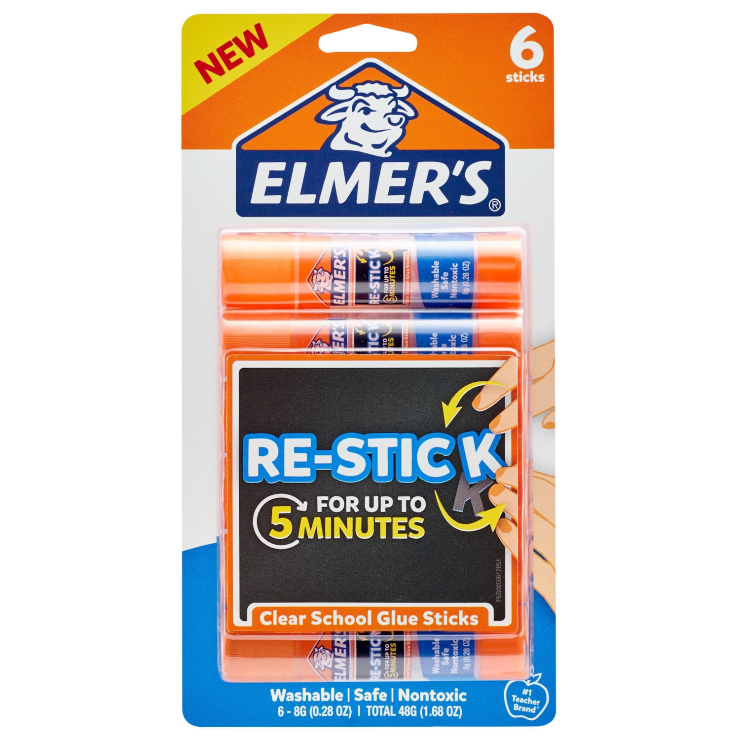 Elmer's ReStick Glue Sticks, 8 g, Pack of 6 Grand & Toy