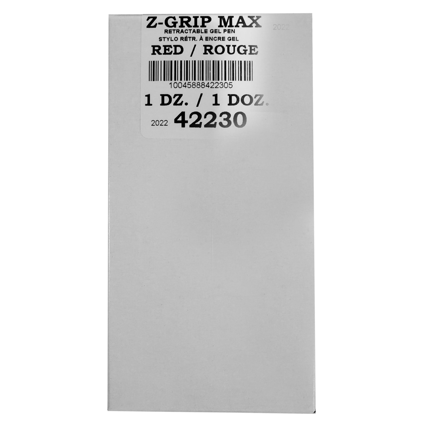 Zebra ZGrip Max Retractable Gel Pens, Red, Medium 0.7 mm, Box of 12