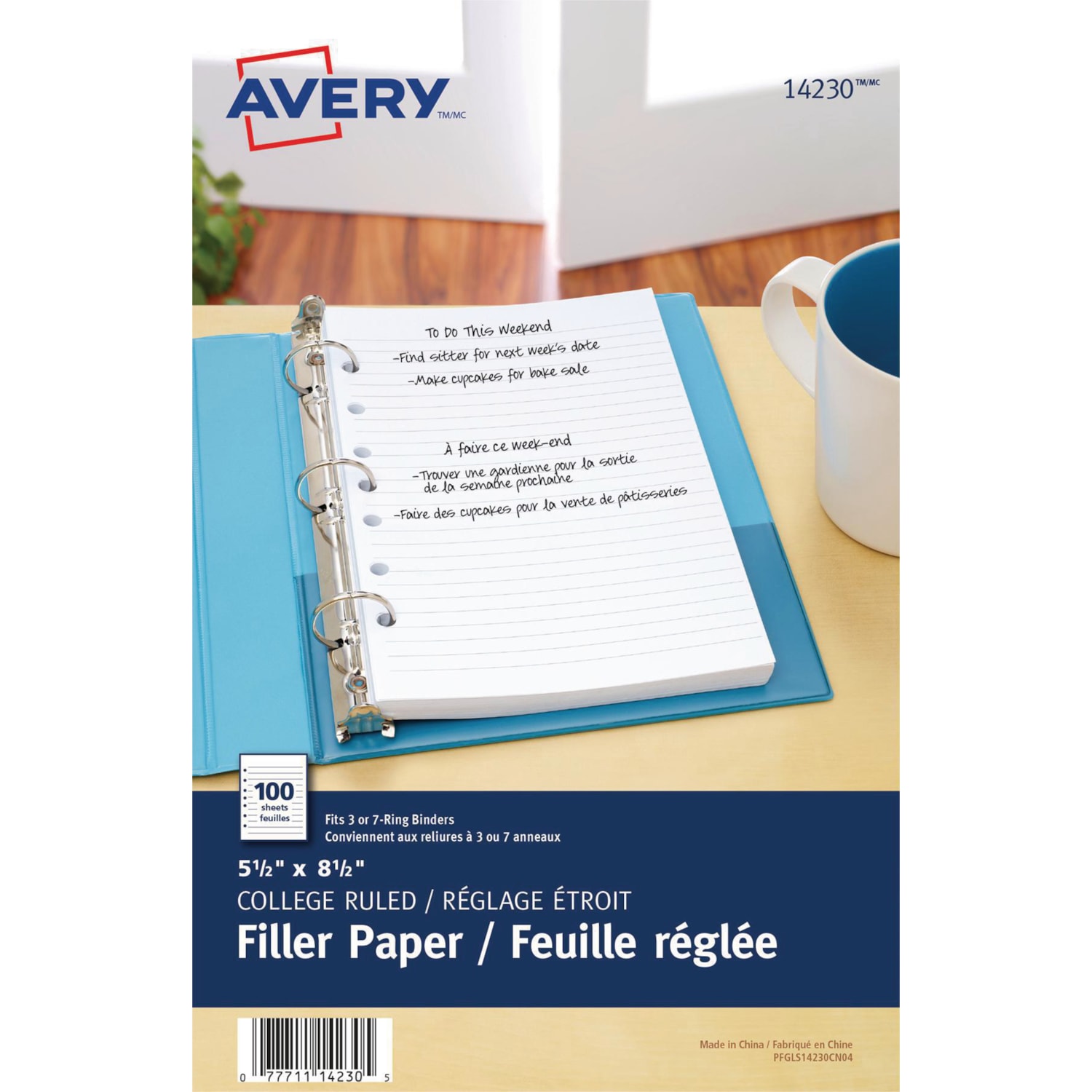 Avery CollegeRuled Filler Paper, White, Lined, 51/2" x 81/2", Pack
