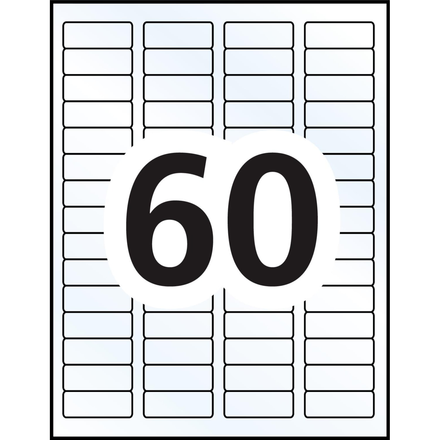 Avery 7668 Glossy Easy Peel Address Labels, Clear, 2/3" x 1-3/4", Sheet ...
