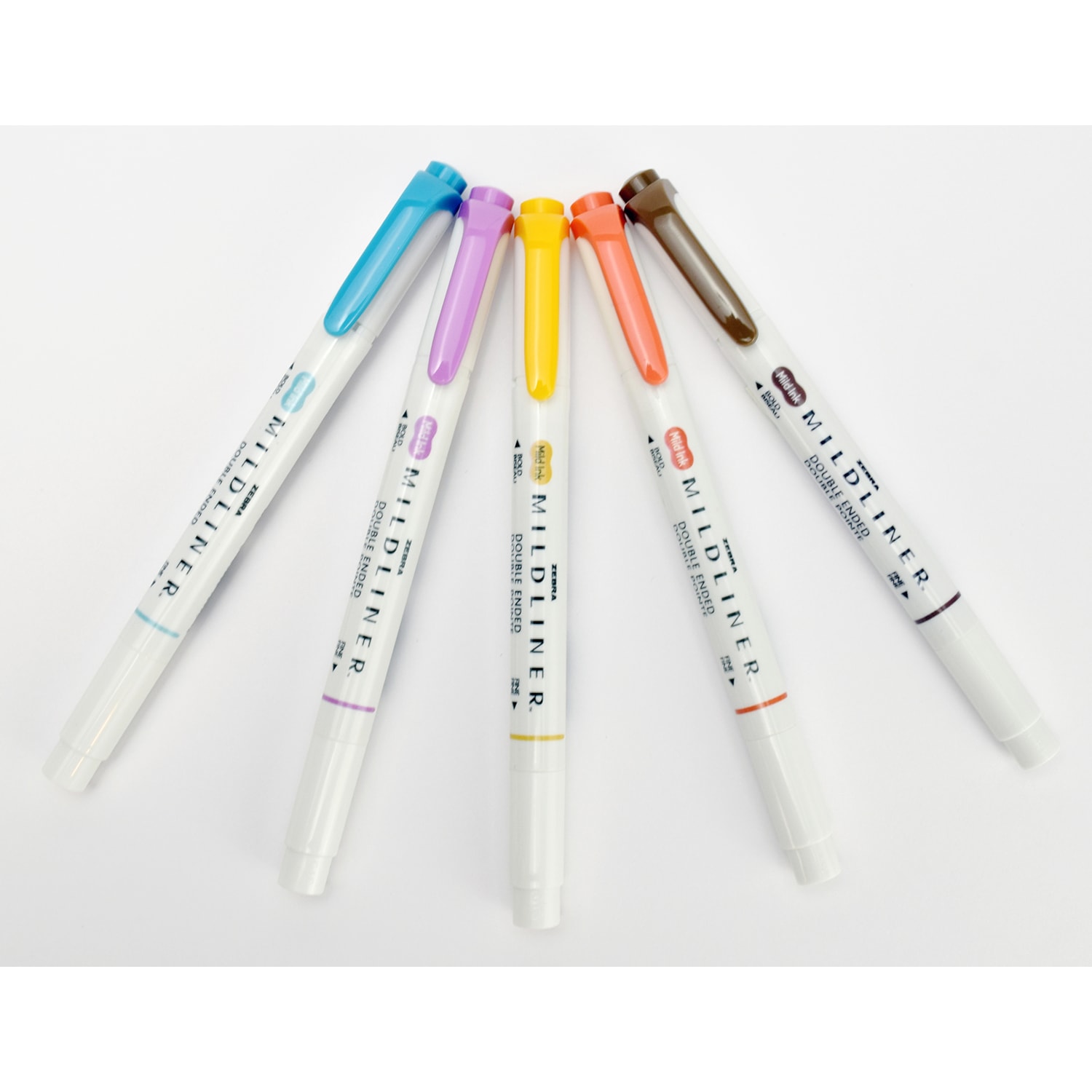 Zebra Mildliner Highlighters, Warm Colours, Pack of 5 Grand & Toy