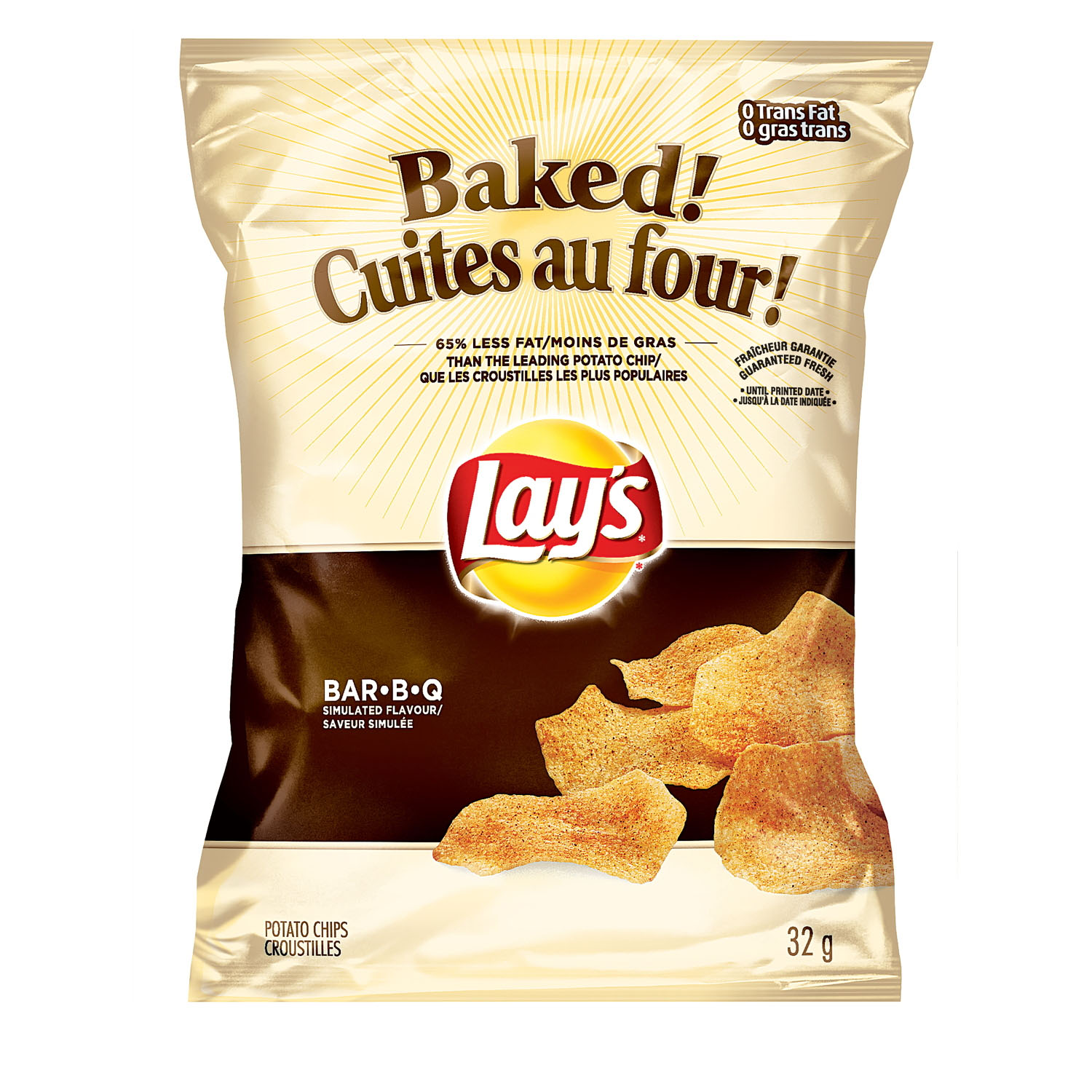 Baked! Snack Chips, Lay's Bar-B-Q, 32 g, 40/CT | Grand & Toy