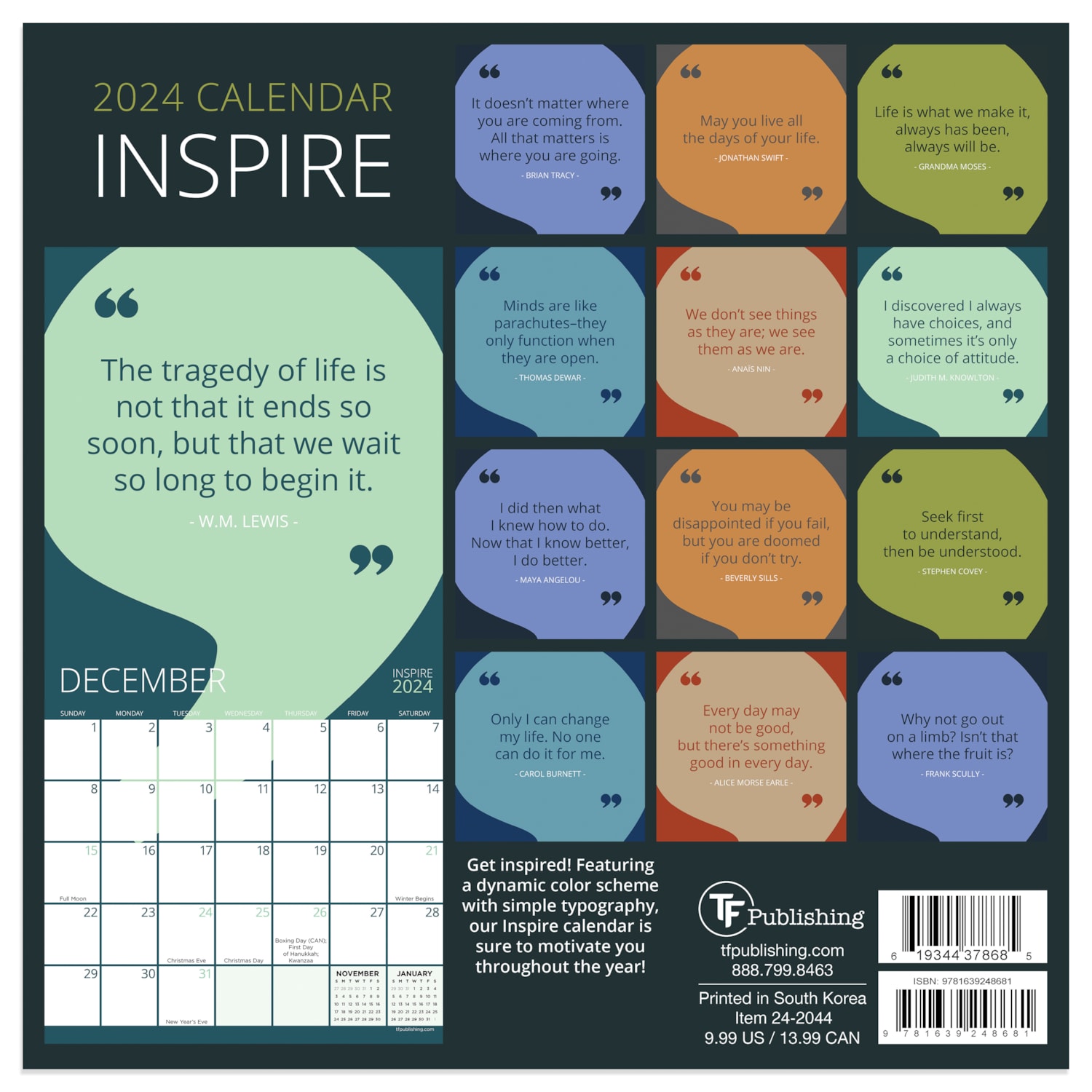 TF Publishing 2024 Inspire Mini Calendar Grand & Toy