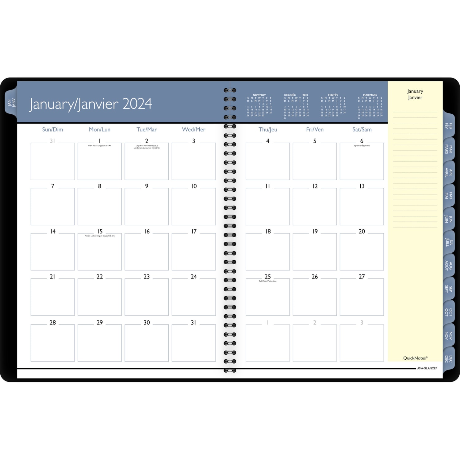 AtAGlance Quick Notes 2.0 Large Monthly Planner Grand & Toy