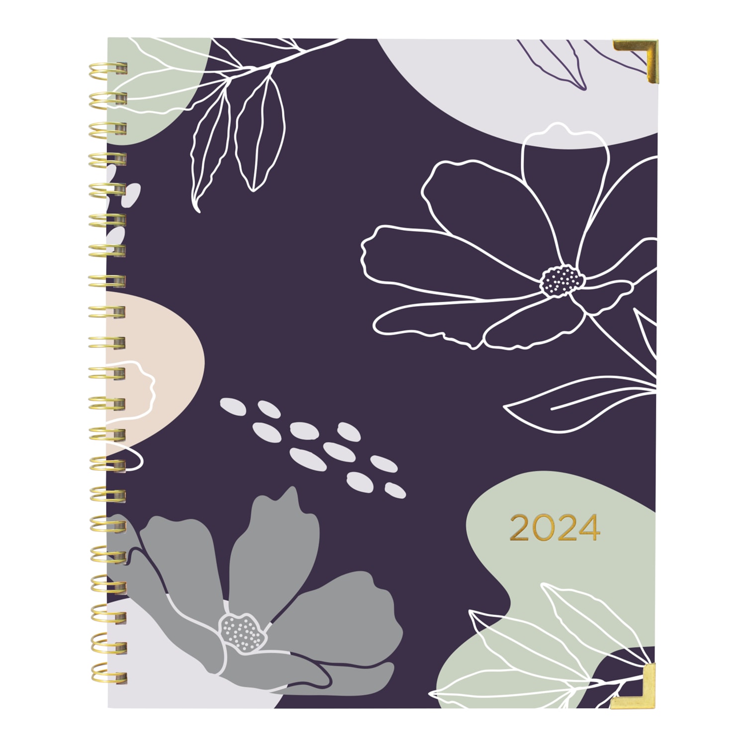 Blueline Colourful 12-Month Weekly/Monthly Planner, Abstract Floral, 11 ...