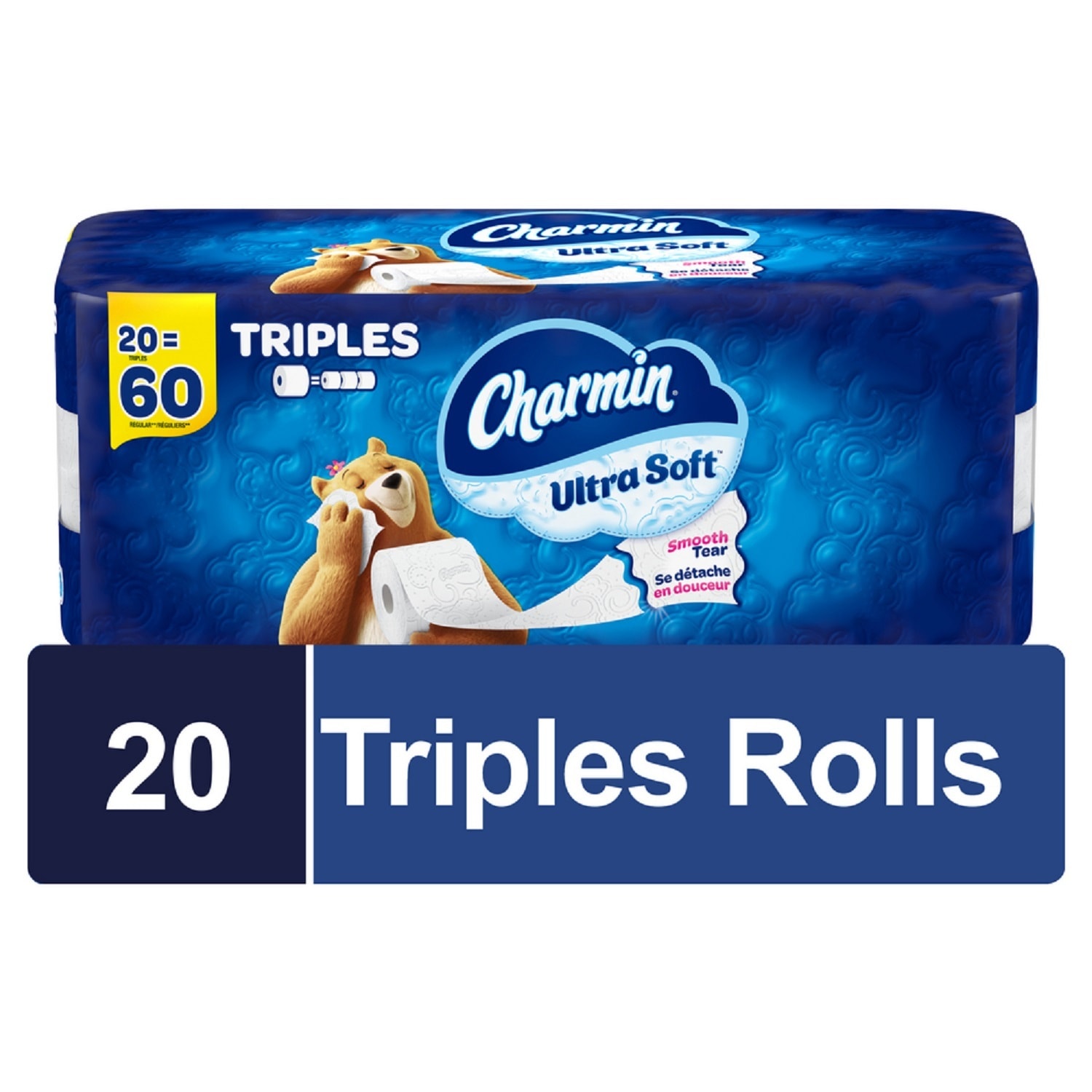 Charmin Ultra Soft Toilet Paper 20 Triple Rolls, 168 Sheets Per Roll