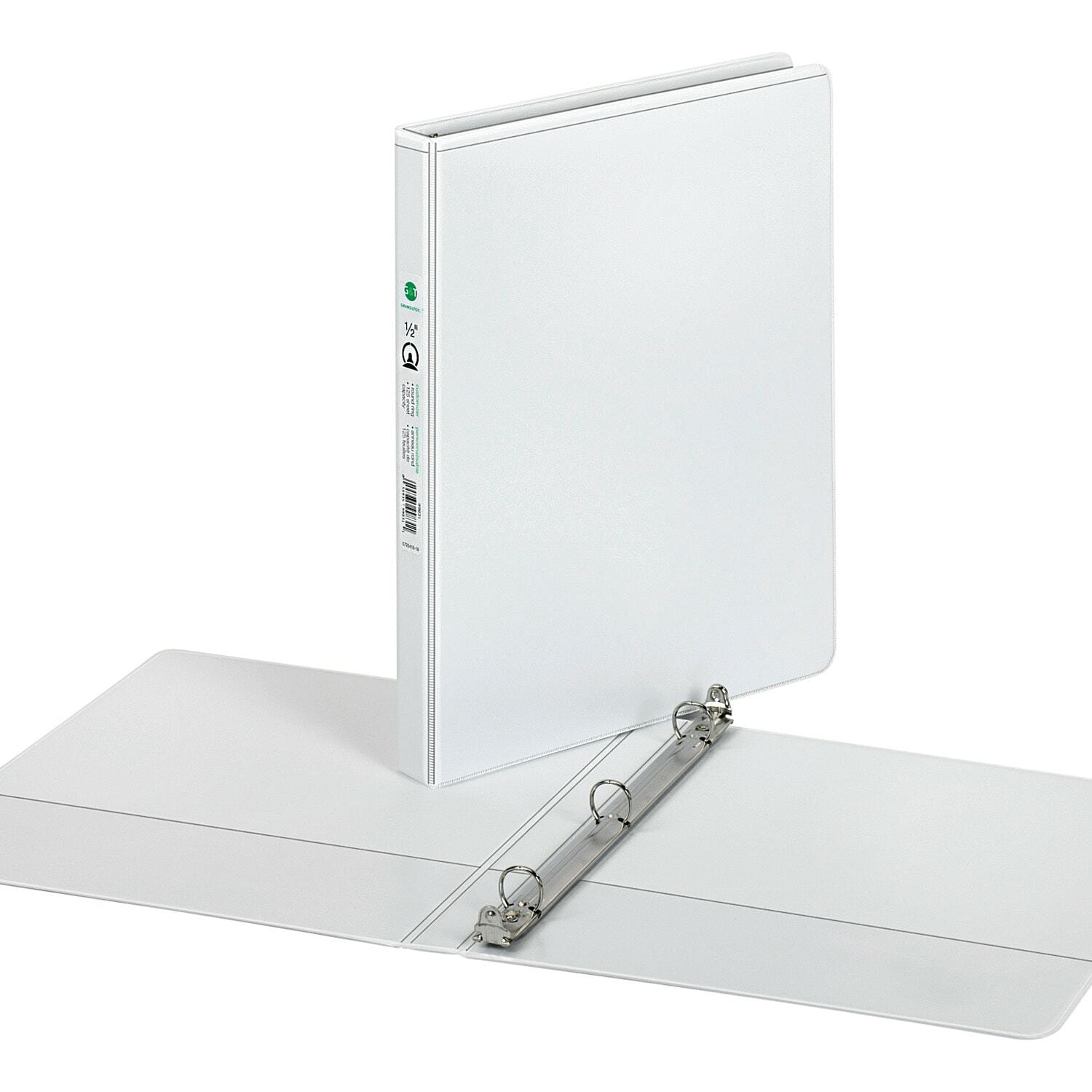 Grand & Toy 1/2'' Customizer Presentation Binder, RoundRing, White