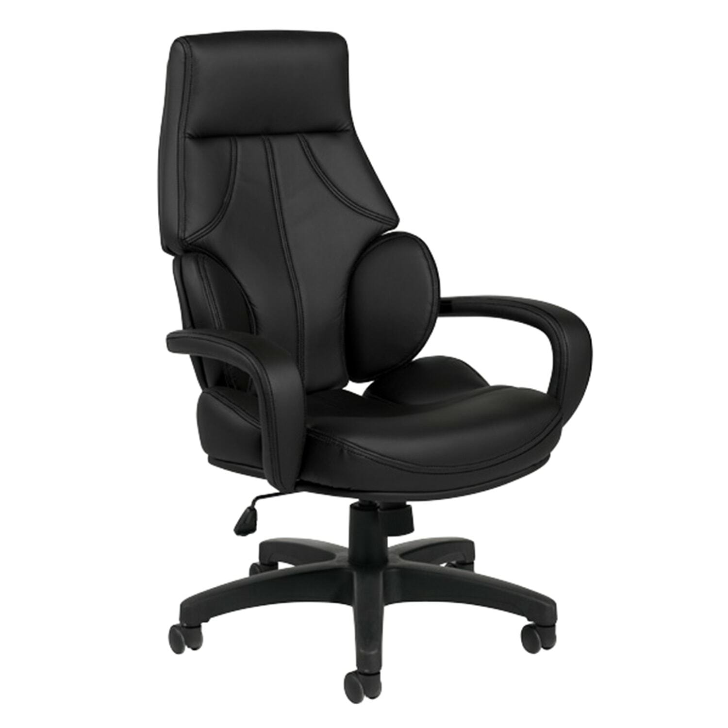 Offices To Go Kazan High-Back Tilter Executive Chair, Black, Luxhide ...