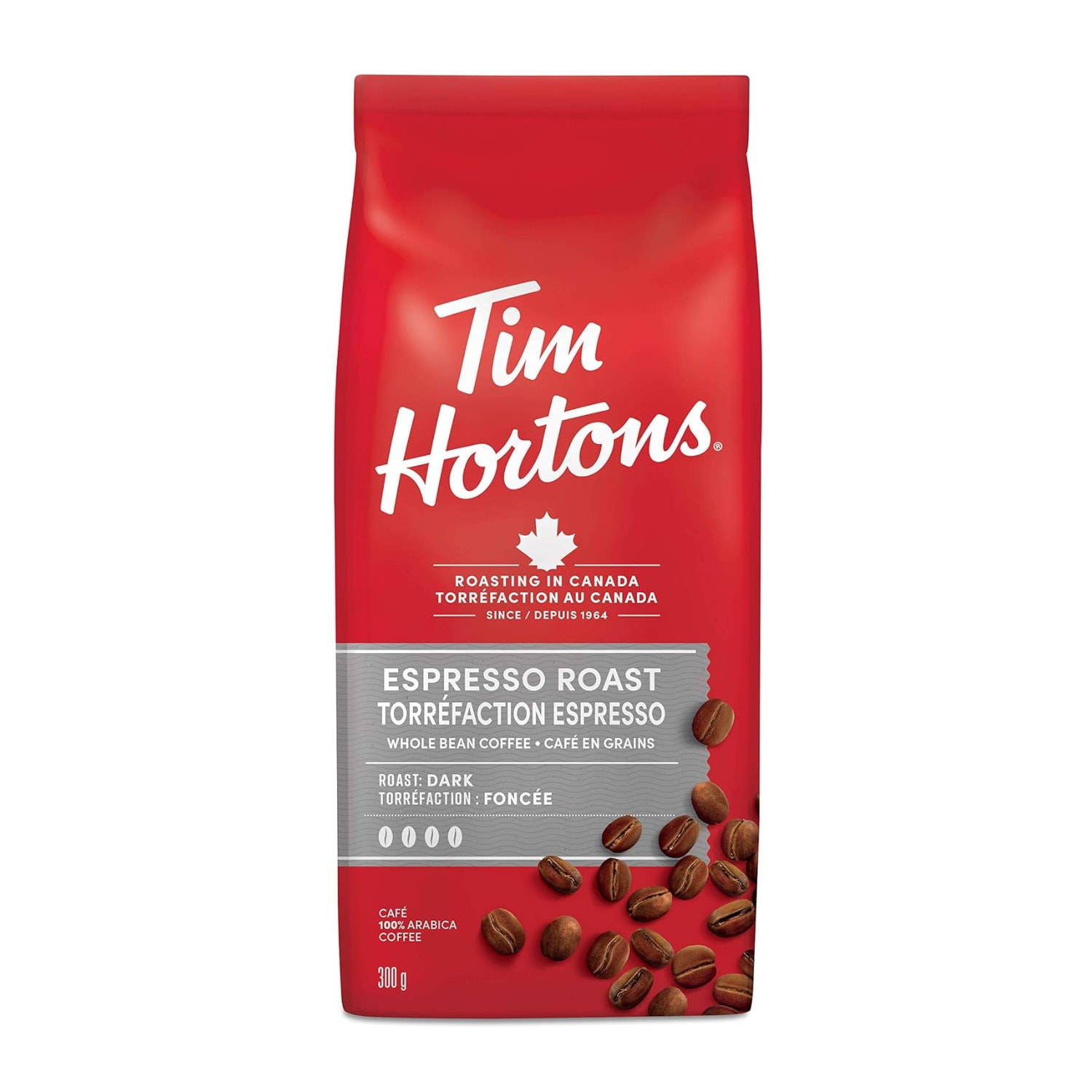 Tim Hortons Whole Bean, Espresso, 300 g Grand & Toy