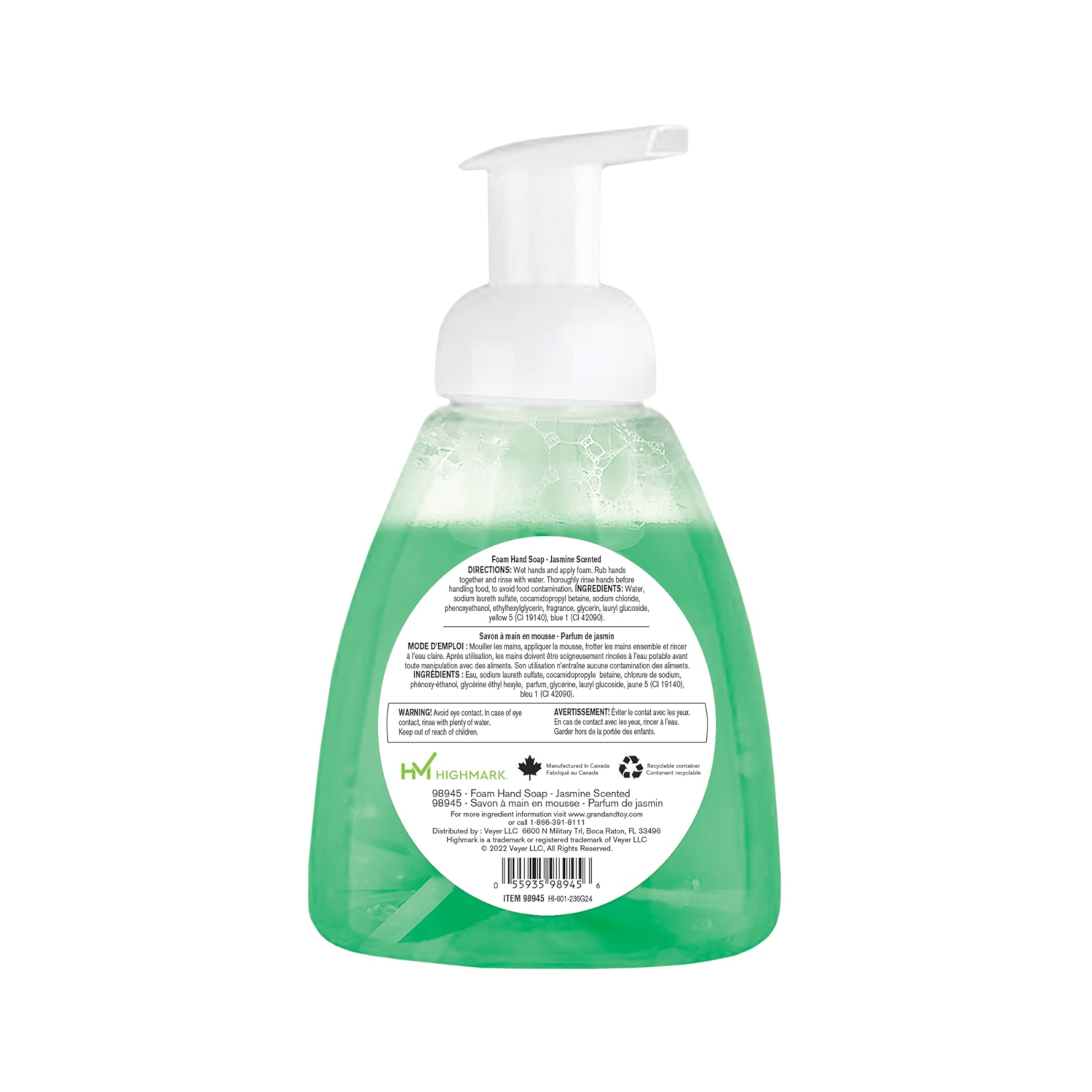 Highmark Foam Hand Soap Jasmine Scented 236 ml Grand & Toy