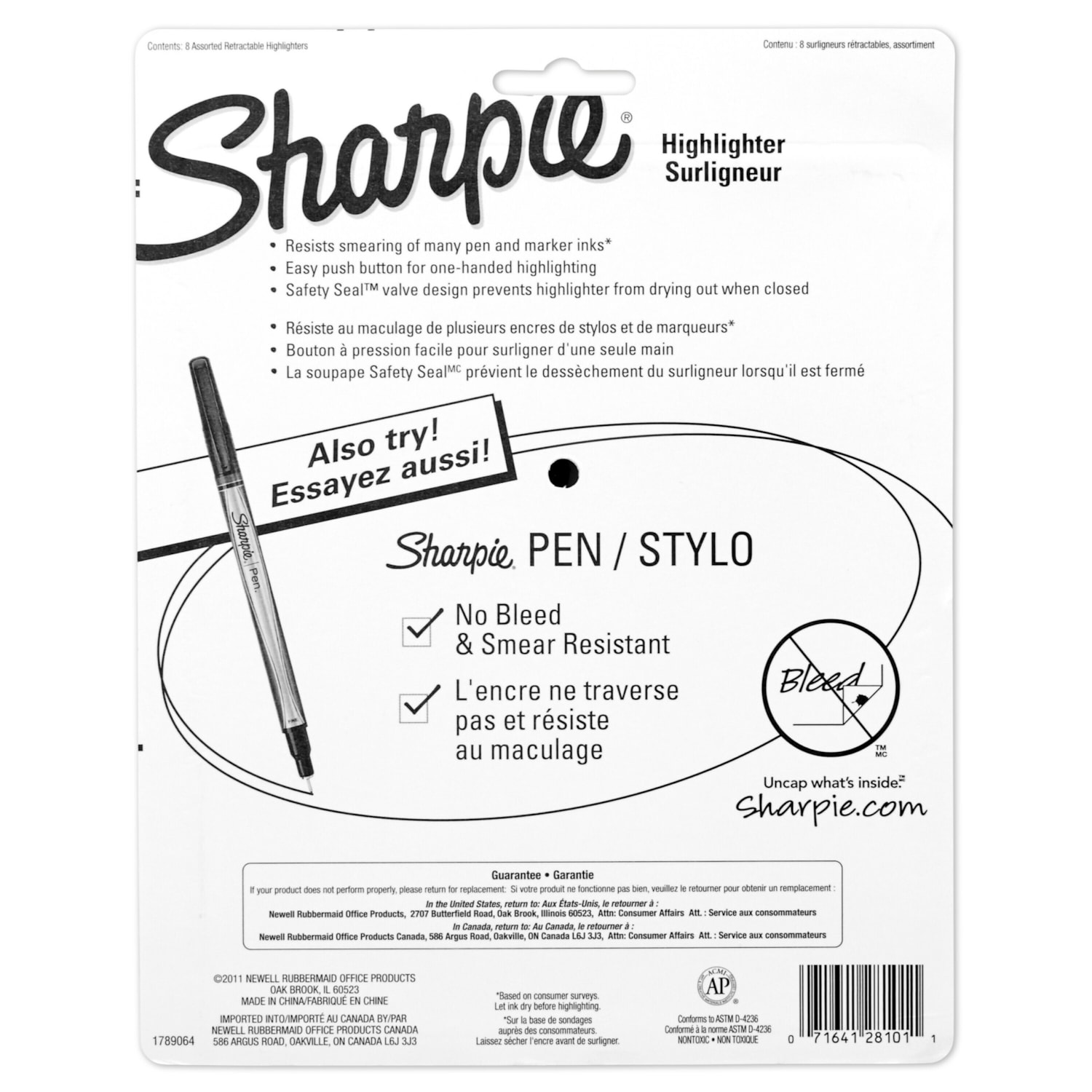 Sharpie Retractable Accent Highlighters, Assorted, Chisel tip, 8/PK ...