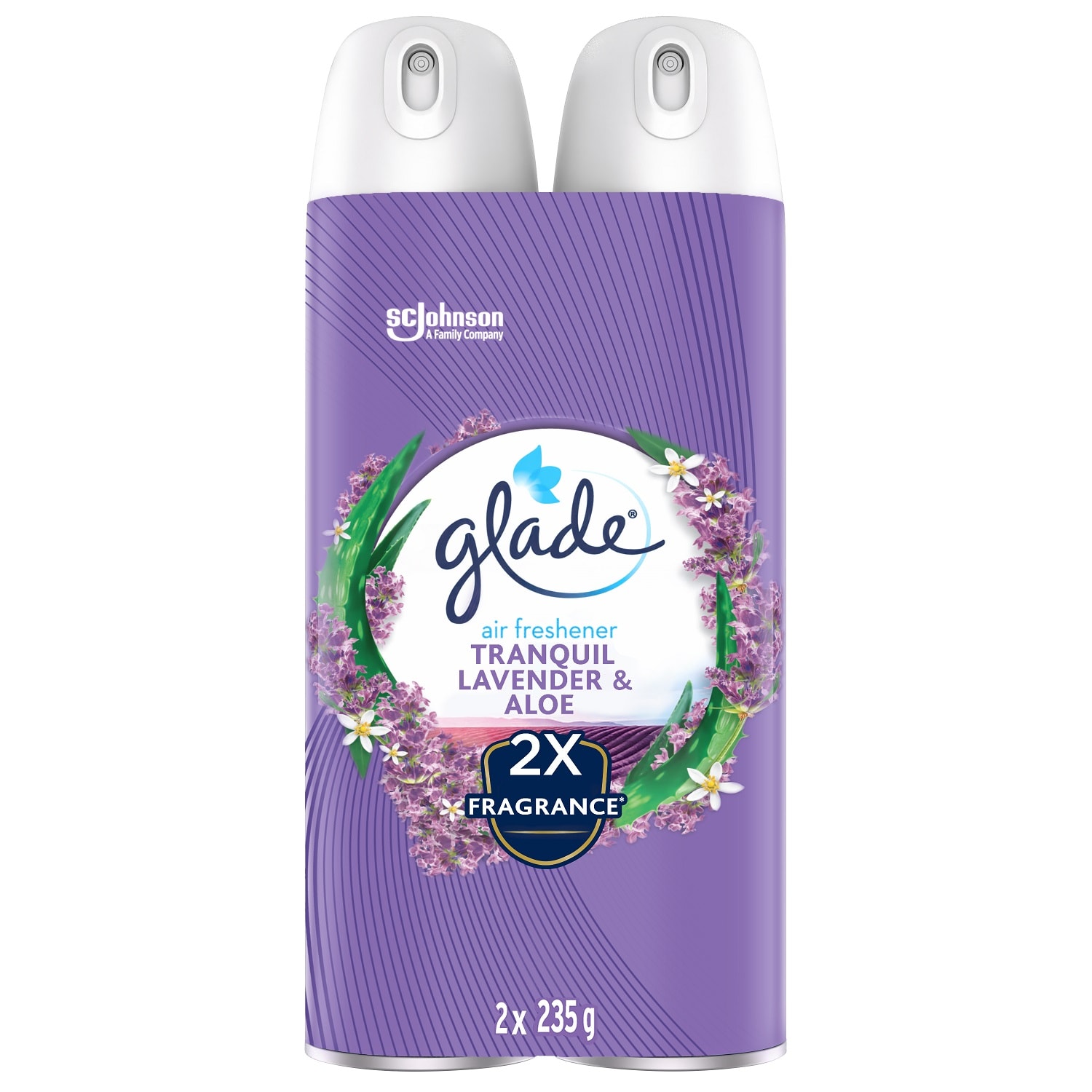 Glade® Aerosol Air Freshener Twin Pack Tranquil Lavender & Aloe