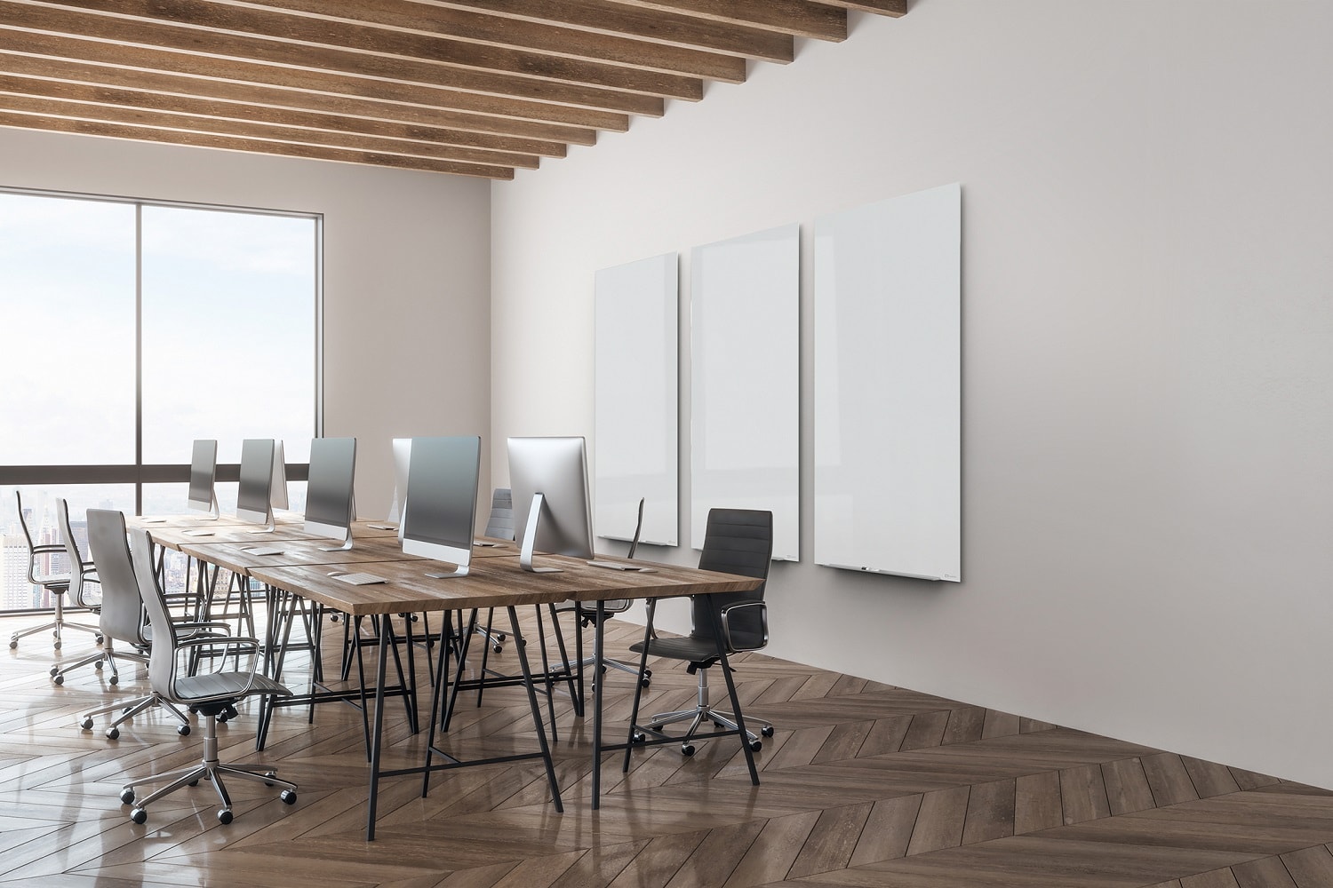 Quartet InvisaMount Glass DryErase Board, 28" x 50", Vertical, White Surface