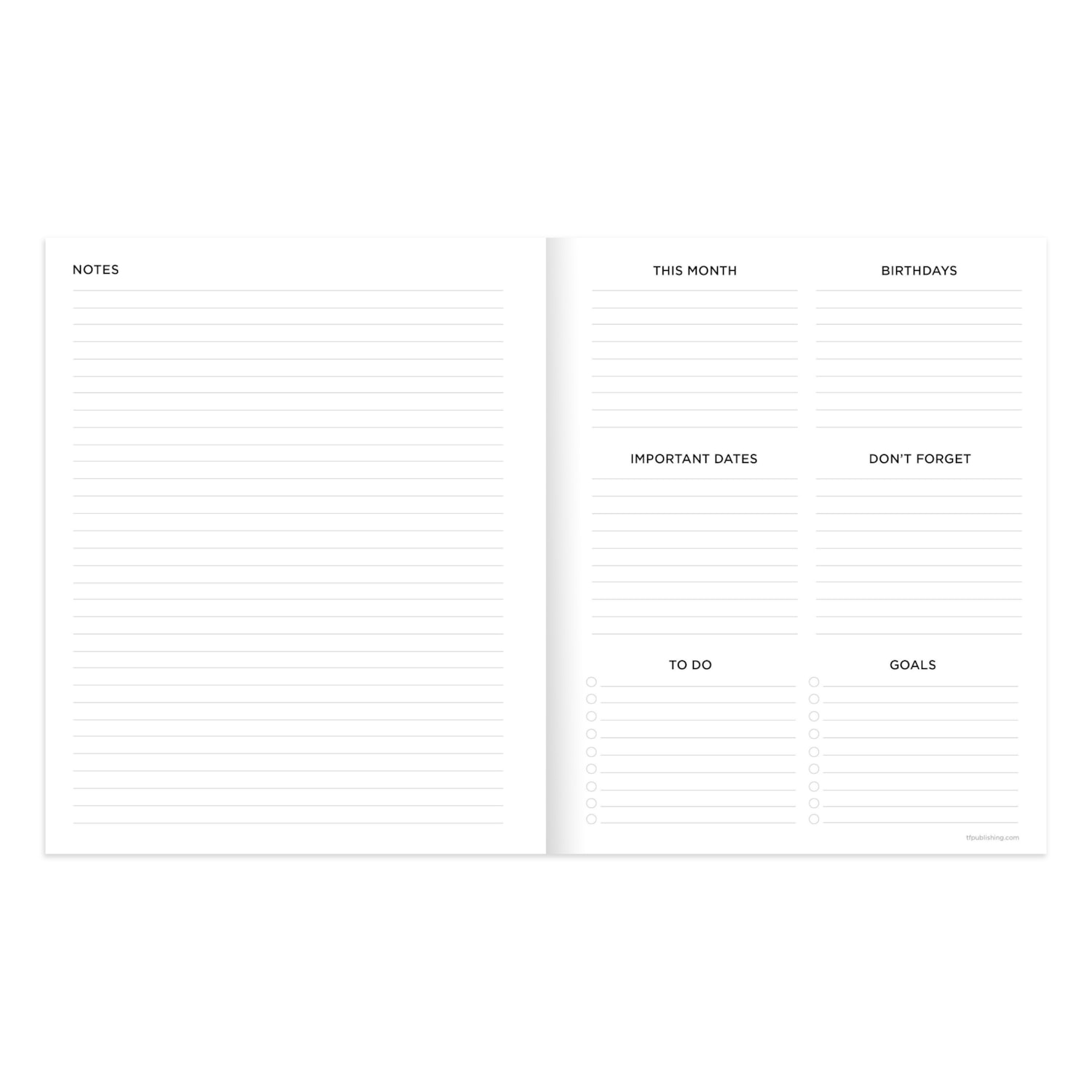 TF Publishing 2025 Anything But Basic Kraft Medium Monthly Planner