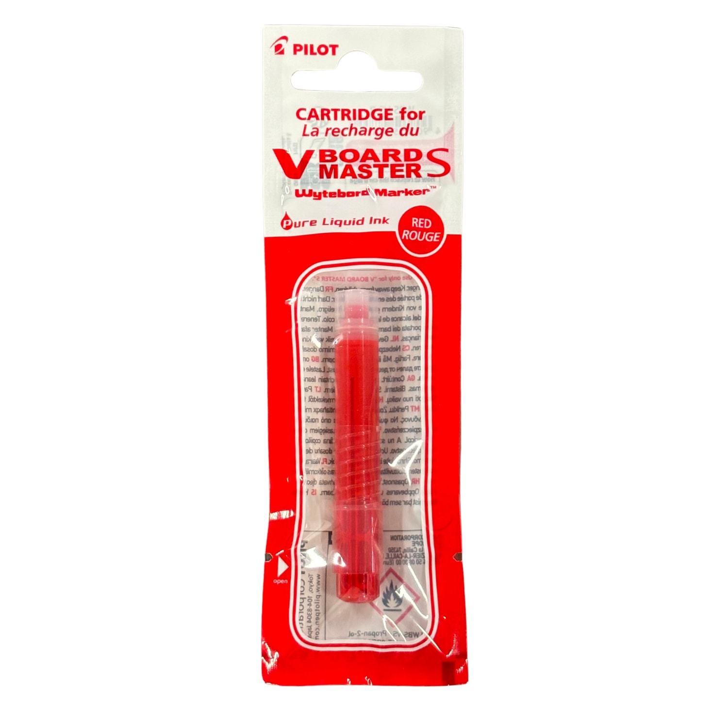 Ink Cartridge for Vboard Master S slim dryerase marker, red ink, Box