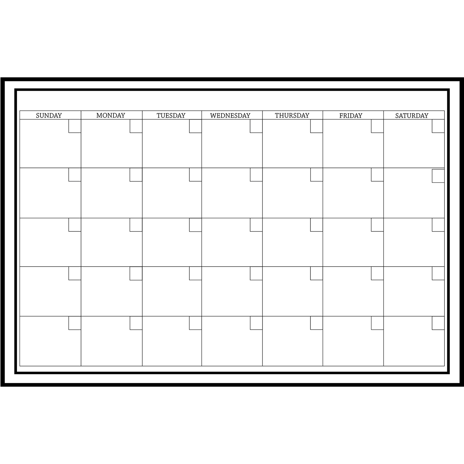 WallPops! PeelNStick DryErase Calendar, 36" x 24", English Grand & Toy