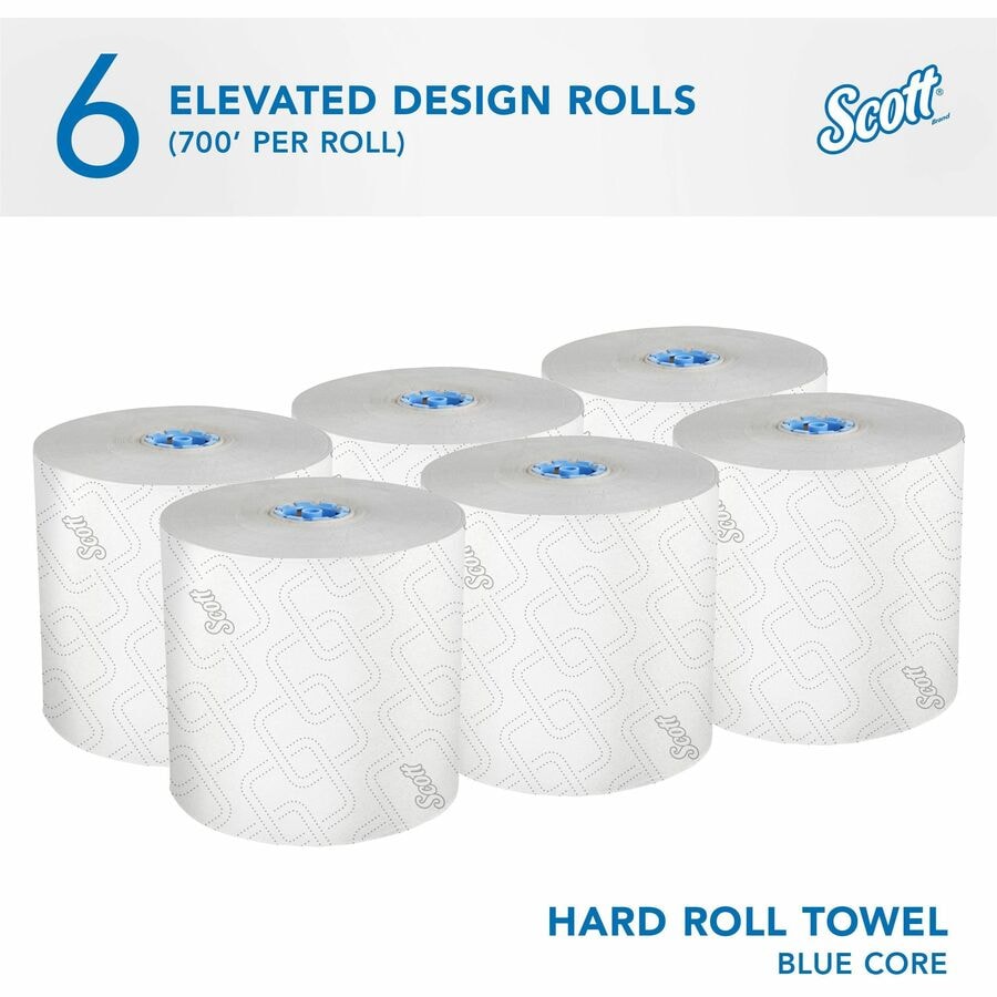 Scott Pro High-Capacity Hard Roll Towels with Elevated Design & Absorbency Pockets - 7.50
