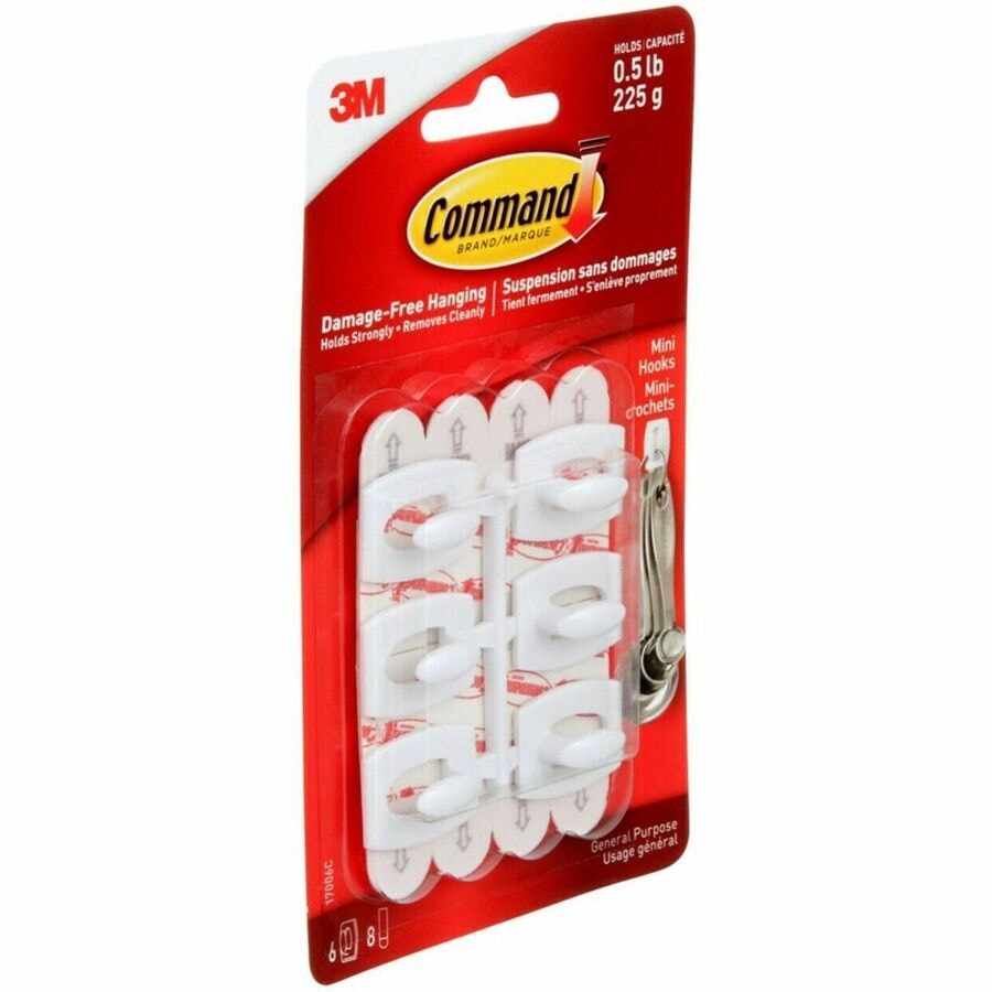 Command Hook - 6 Hooks - 8 oz (226.80 g) Capacity - for Apartment, Dorm ...