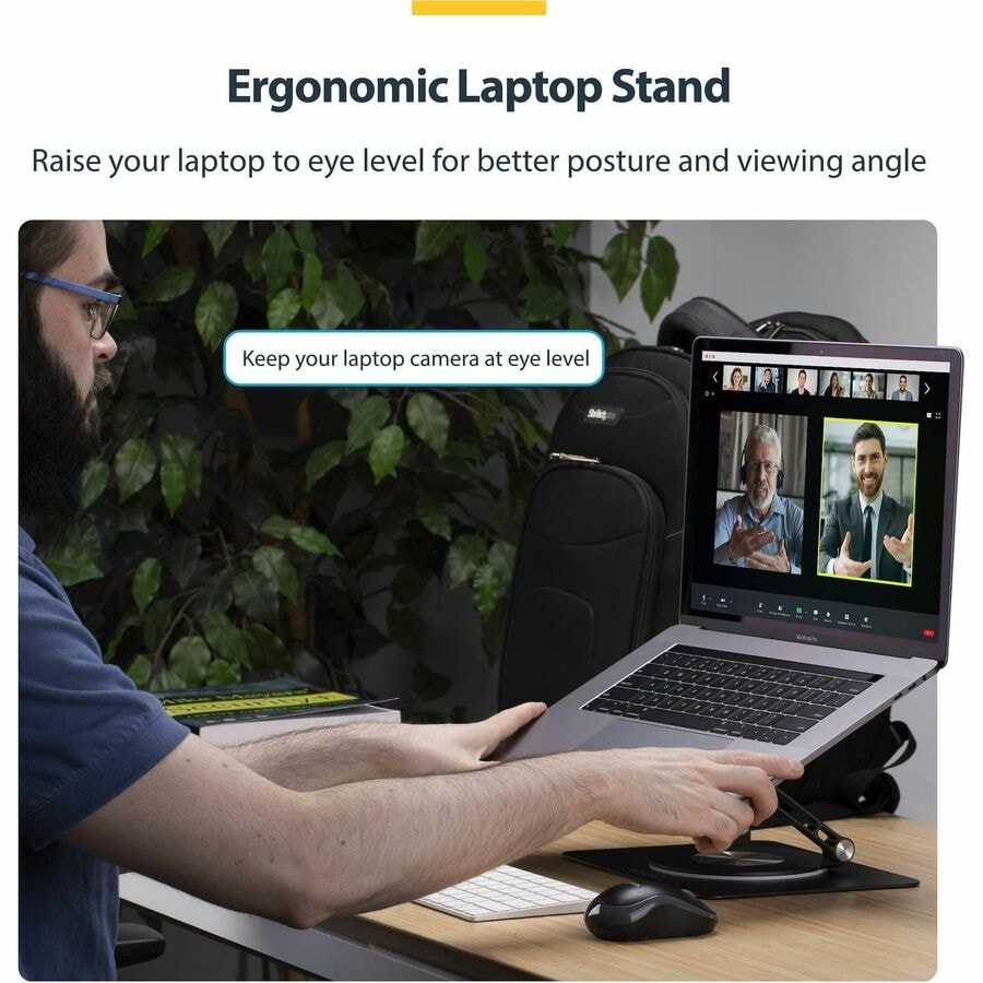 StarTech.com Rotating Laptop Stand, 360 Swivel, Ergonomic Desk Riser ...