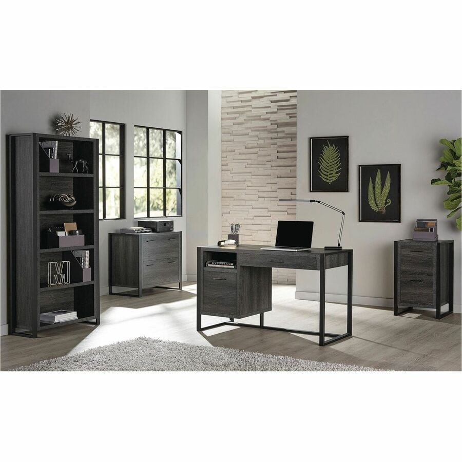 Realspace DeJori 51 Writing Desk Charcoal 51 x 22 x 30 2 x Storage Drawer s