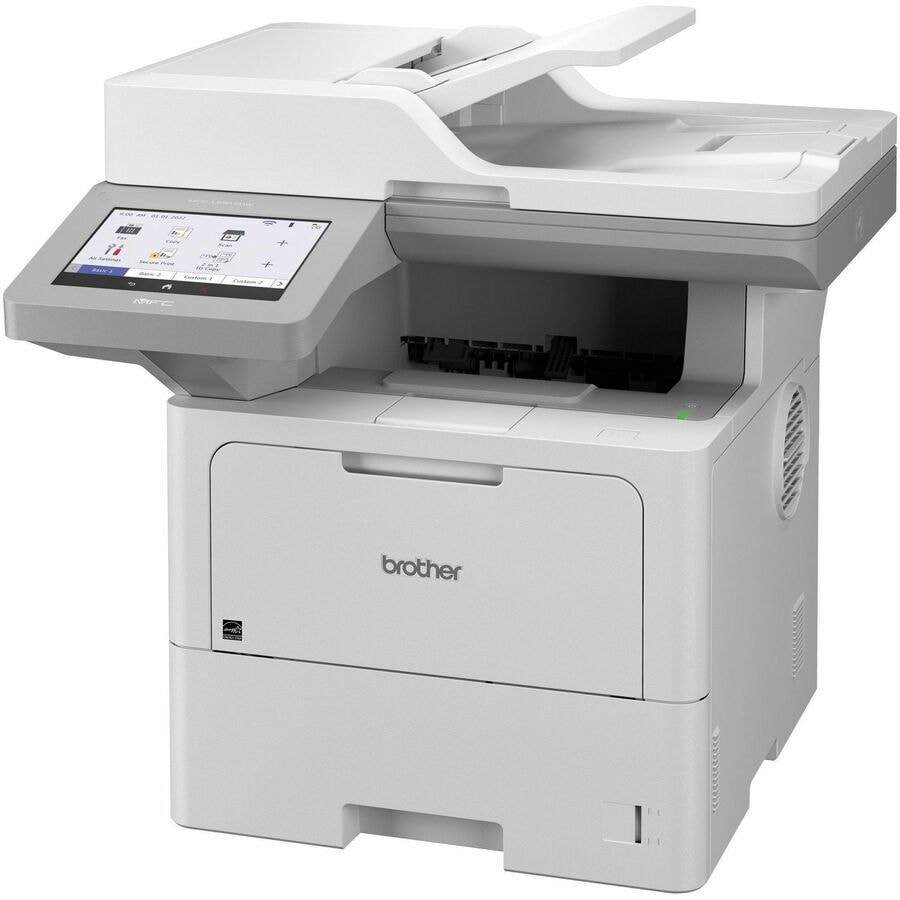 Brother MFC-L6915DW Wireless Laser Multifunction Printer - Monochrome - Copier/Fax/Printer/Scanner - 52 ppm Mono Print - 1200 x 1200 dpi Print - Automatic Duplex Print - Up to 160000 Pages Monthly - Color Flatbed/ADF Scanner - 1200 dpi Optical Scan -