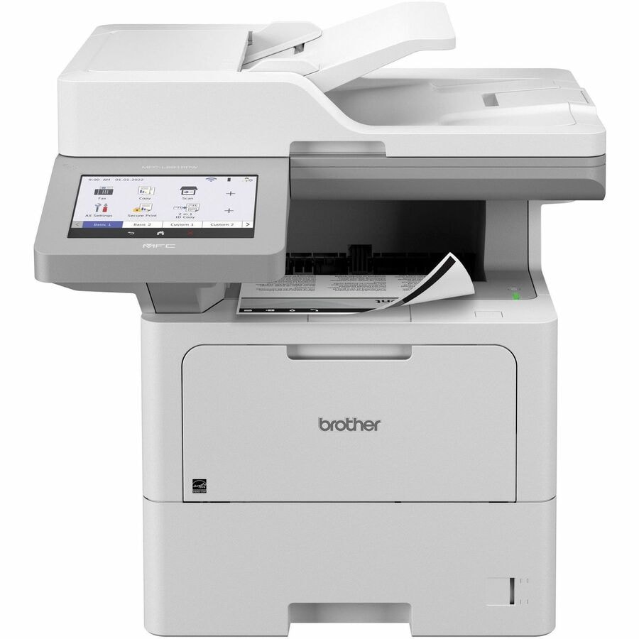 Brother MFC-L6915DW Wireless Laser Multifunction Printer - Monochrome - Copier/Fax/Printer/Scanner - 52 ppm Mono Print - 1200 x 1200 dpi Print - Automatic Duplex Print - Up to 160000 Pages Monthly - Color Flatbed/ADF Scanner - 1200 dpi Optical Scan -