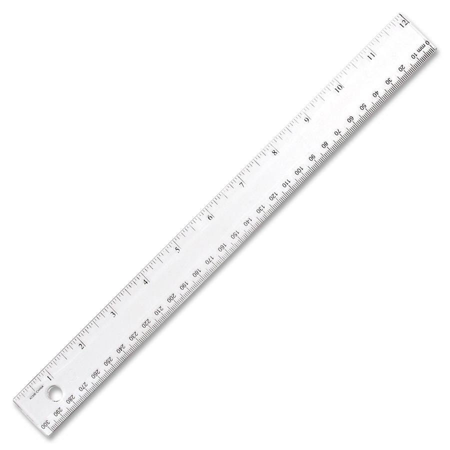 Westcott Shatter-proof Ruler - 30.48 cm Length x 2.54 cm Width - 1/16 ...
