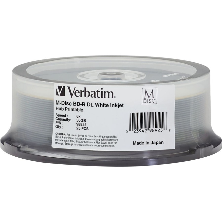 Verbatim Blu-ray Recordable Media - BD-R DL - 8x - 50 GB