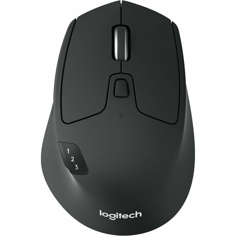 Logitech M720 Triathlon Multi-Device Wireless Mouse, Bluetooth, USB Unifying Receiver, 1000 DPI, 8 Buttons, 2-Year Battery, Compatible with Laptop, PC, Mac, iPadOS - Black - Optical - Wireless - Bluetooth/Radio Frequency - 2.40 GHz - Black - 1 Pack -