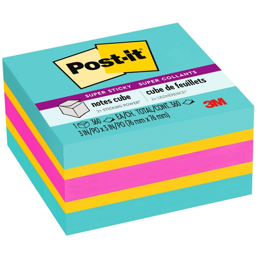Post-it Super Sticky Notes Cube - 3 Post-it Super Sticky Notes Cube - 3