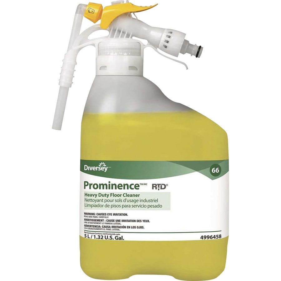 Diversey Prominence Heavy Duty Floor Cleaner - Concentrate - 169.1 fl oz (5.3 quart) - Fruity, Citrus Scent - 1 Each - Heavy Duty, Rinse-free, pH Neutral, Dilutable, Film-free - Yellow