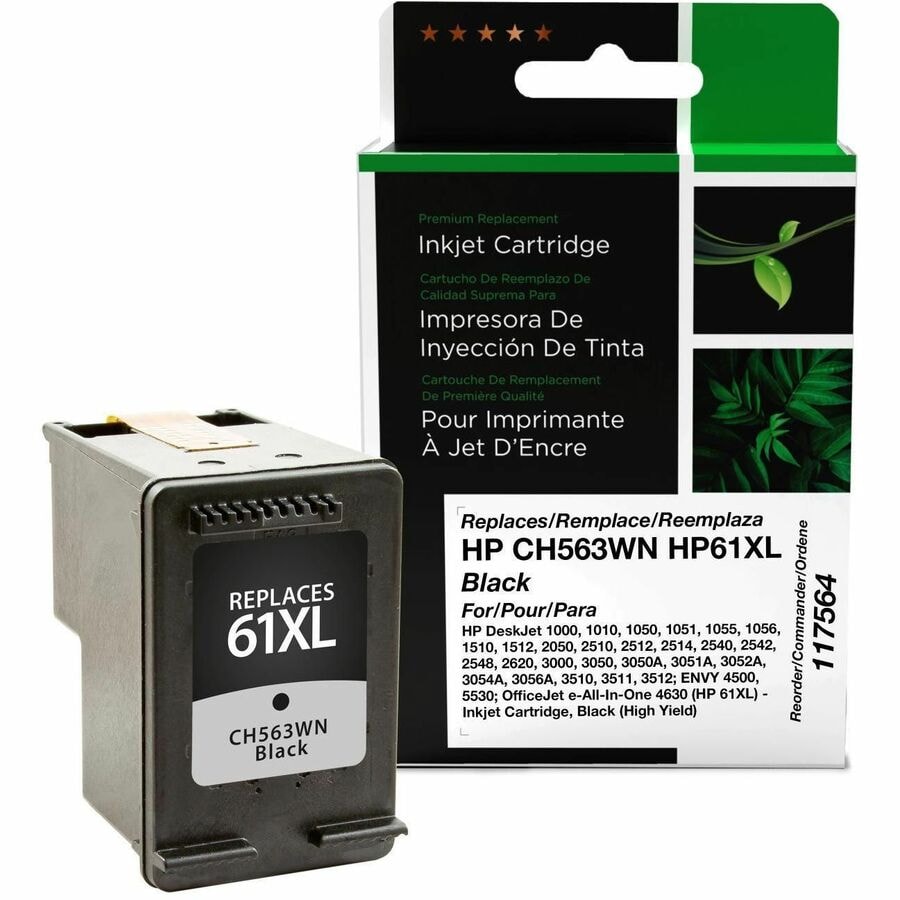 CIG Remanufactured High Inkjet Ink Cartridge - Compatible for HP 61XL ...