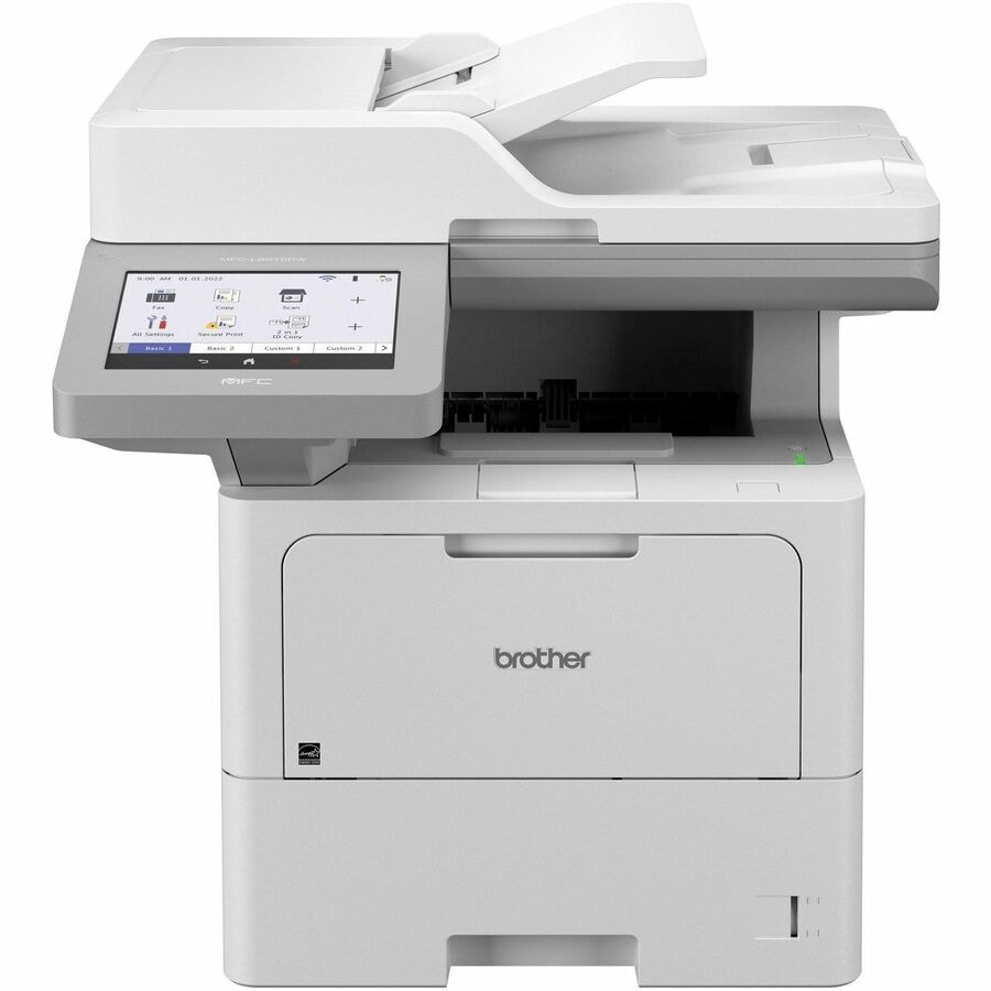 Brother MFC-L6915DW Wireless Laser Multifunction Printer - Monochrome - Copier/Fax/Printer/Scanner - 52 ppm Mono Print - 1200 x 1200 dpi Print - Automatic Duplex Print - Up to 160000 Pages Monthly - Color Flatbed/ADF Scanner - 1200 dpi Optical Scan -