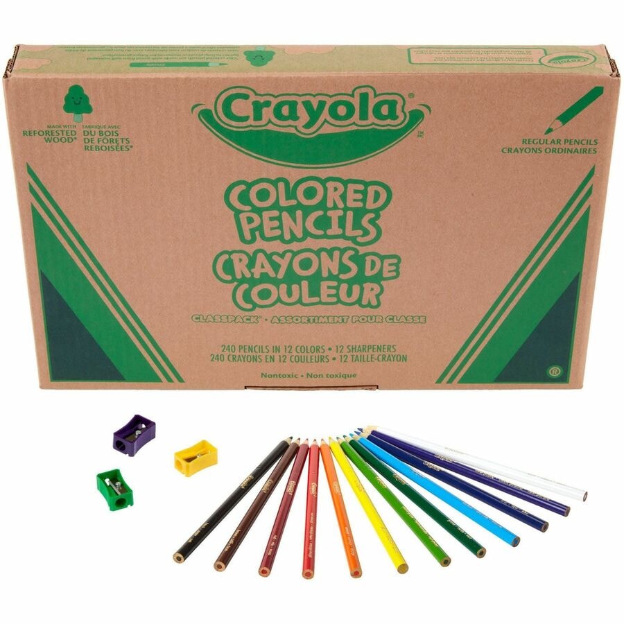 Crayola Skin Tone Colored Pencils Classpack, 240 Assorted Pencils, Wood Material, Model 687505, Bulk Supplies for Classrooms