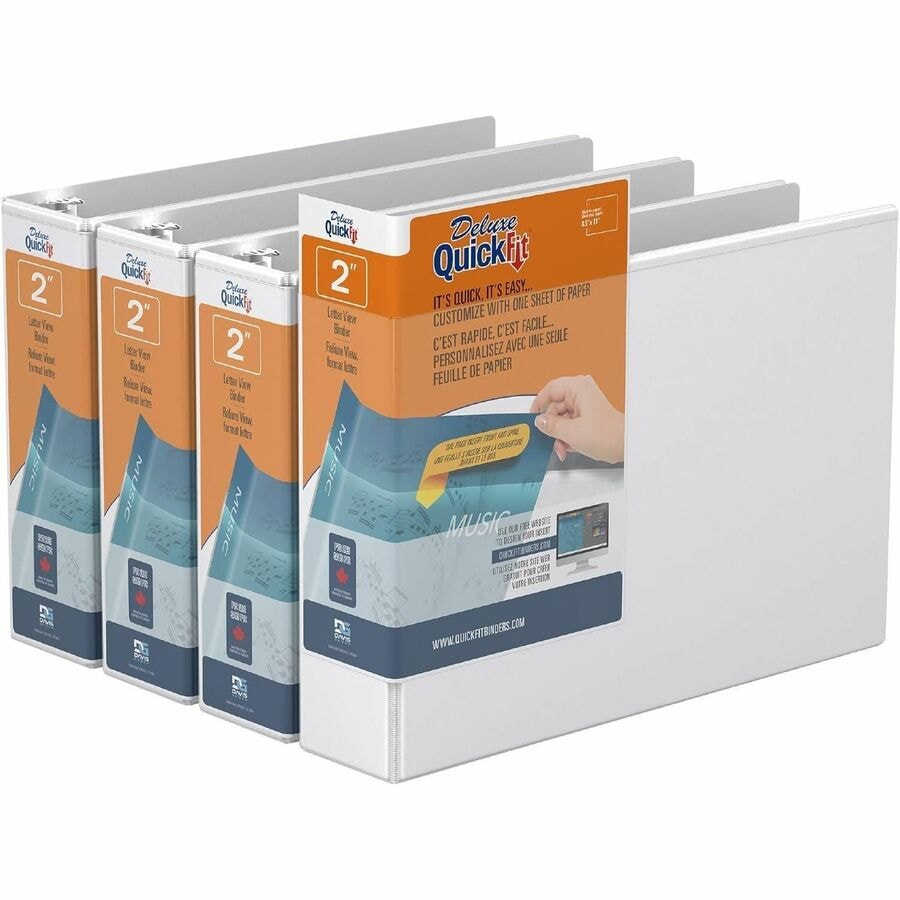 3 Inch D-Ring Binder - Heavy Duty View Binder With Clear Customizable Cover (Holds 725 Sheets)