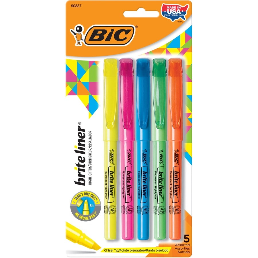Buecs Highlighters Bulk Pack – 96 Count Chisel Tip Fluorescent Yellow, For Office & School