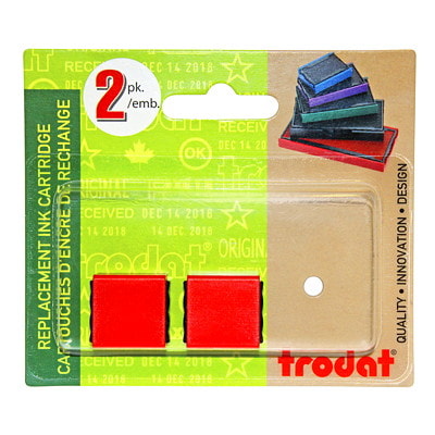 Lot De 2 Tampons Encreurs COLOP Bleu Et Rouge - Recharge Pour Printer 10, C10, Mini Dater S120