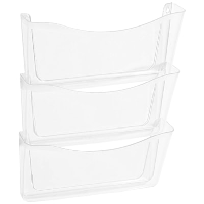 Rubbermaid Unbreakable Wall Files, Clear, Letter Size, 3/PK CLR 3PK 