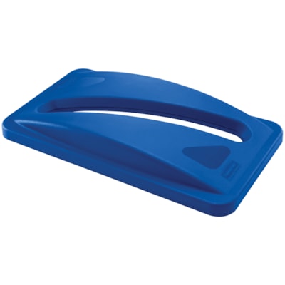 Rubbermaid Commercial Slim Jim Bin Lid, For Paper, Recycle Blue  