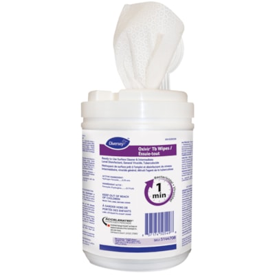 Diversey Oxivir TB Wipes, White, 6" x 7", 160 Wipes/PK  