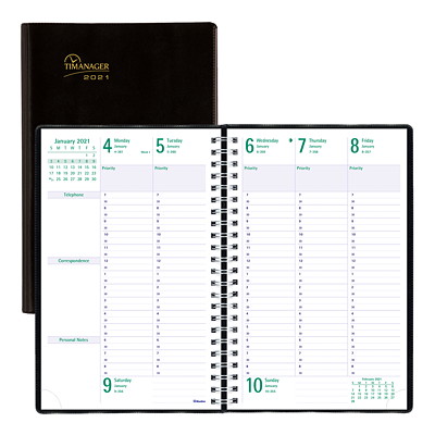 Blueline Timanager 13-Month Weekly Planner, 9 1/16