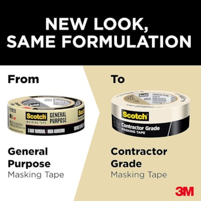 Scotch® General Purpose Masking Tape, 36 mm x 55 m (1.4 in x 60 yd) FOR GENERAL PURPOSE 