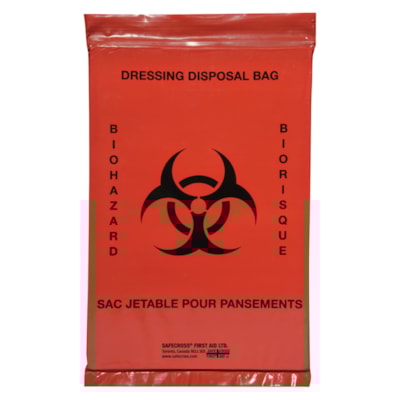 SAFECROSS Infectious Waste Disposal Bags 15.2 X 22.9 CM 100'S 