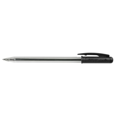 Dixon Tratto Black Ink Ballpoint Stick Pens, 1.0 mm, 50/Box 1.0MM 50/BOX 