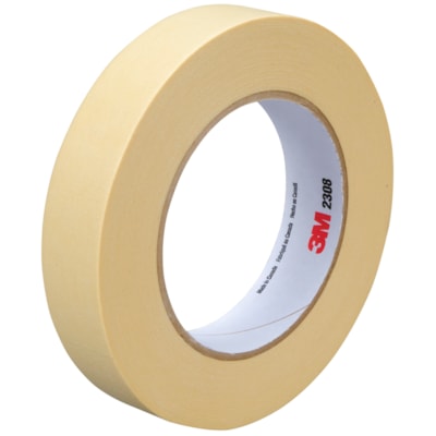 3M Performance Masking Tape (2308), Tan, 24 mm x 55 m  